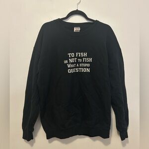vintage fishing crewneck sweater
